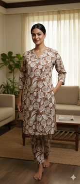 COTTON PRINTED COORD SET