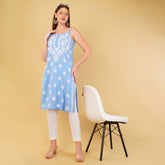 NOODLE STRAP CHIKANAKARI KURTA