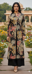 Winter Dress with Floral Print