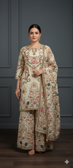 Crepe Floral Print Sharara Set