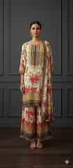 Printed Crepe Sharara Set