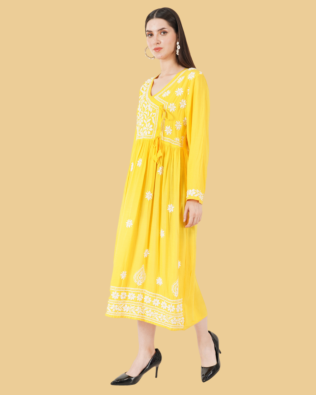 ANGRAKHA CHIKANKARI KURTA DRESSS