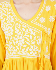 ANGRAKHA CHIKANKARI KURTA DRESSS