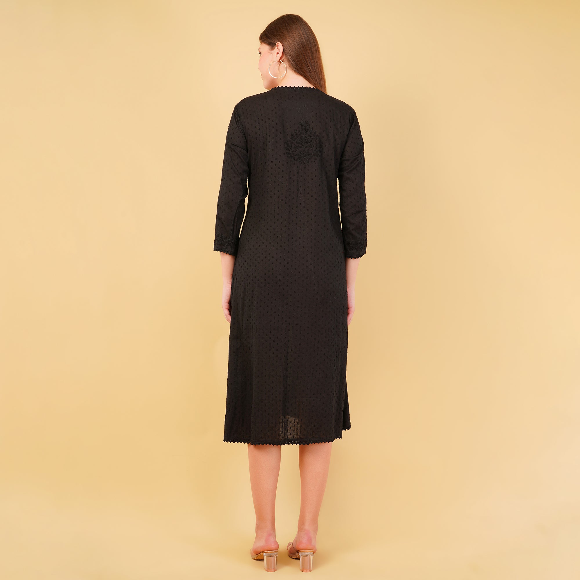 ANGRAKHA CHIKANKARI A-LINE DRESS