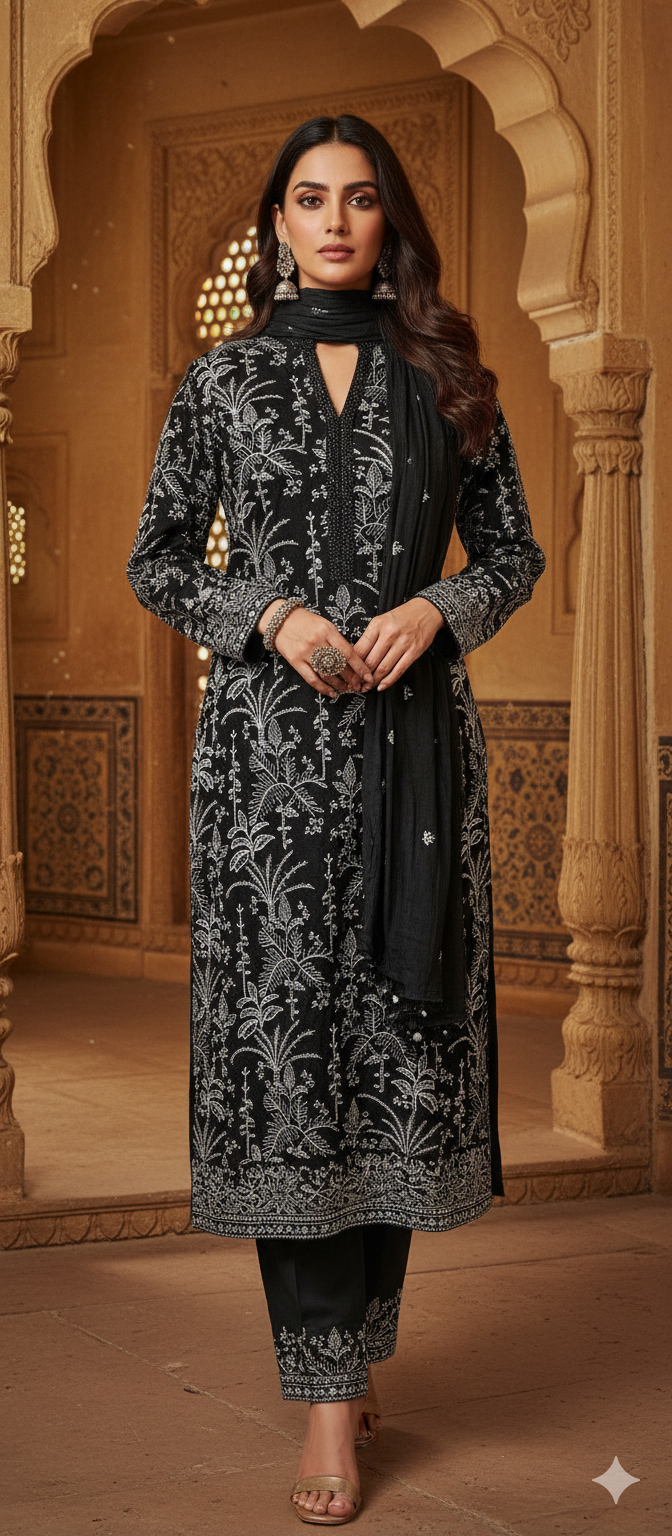 Embroidered Woolen Suit