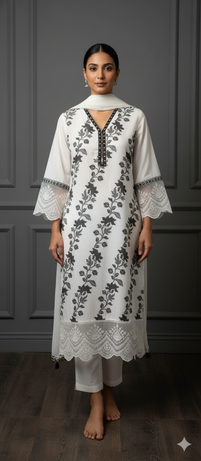 Mul Cotton Printed Suit Pakistani Style